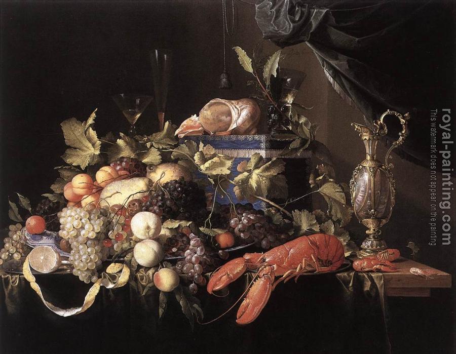 Jan Davidsz De Heem : Still-Life with Fruit and Lobster